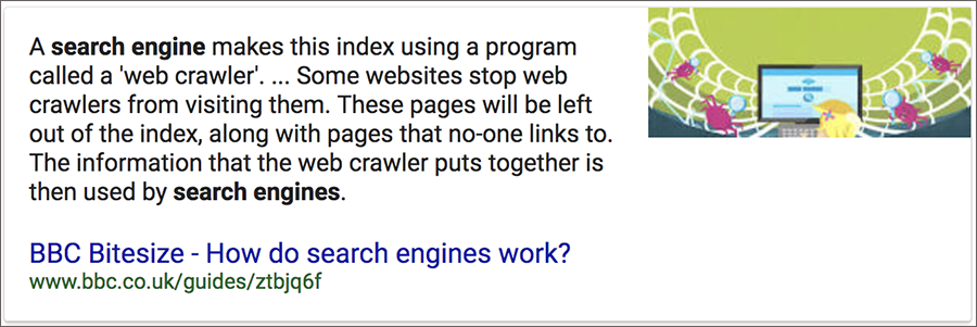 What does a search engine do?