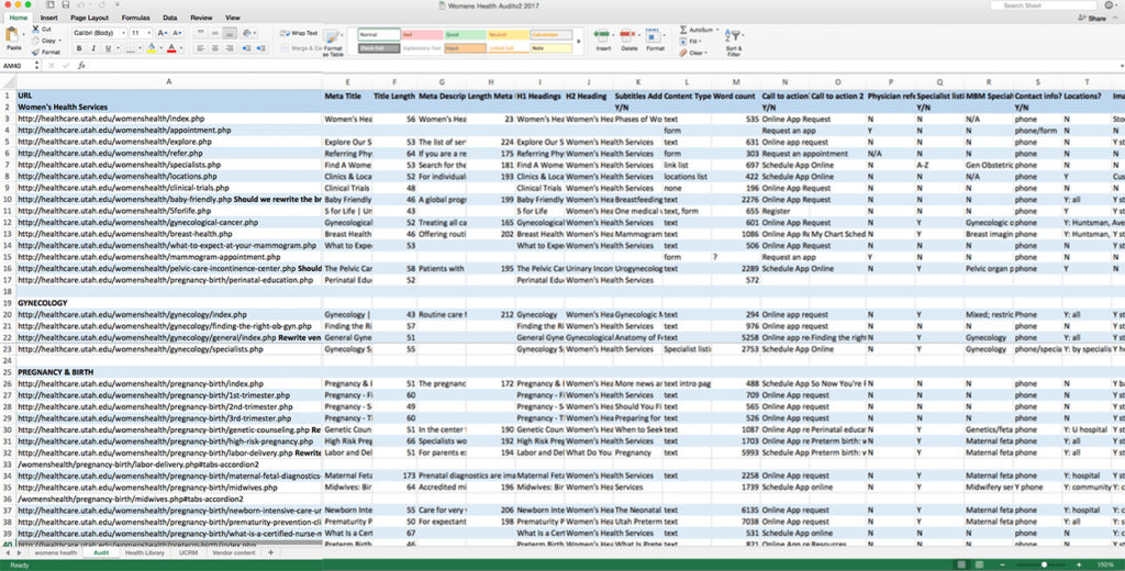 Redacted content audit women's health