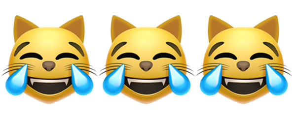 Cats laughing emoji